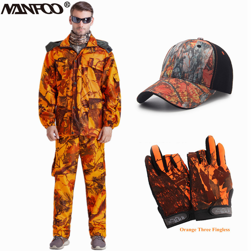 Camouflage Hunting Jacket - Pakaian Pancing Berburu Kamuflase Bionik Oranye