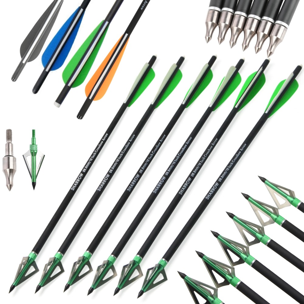 Crossbow Bolt Broadhead - 16/17/18/20/21/22 Inci Panah Crossbow Karbon dengan