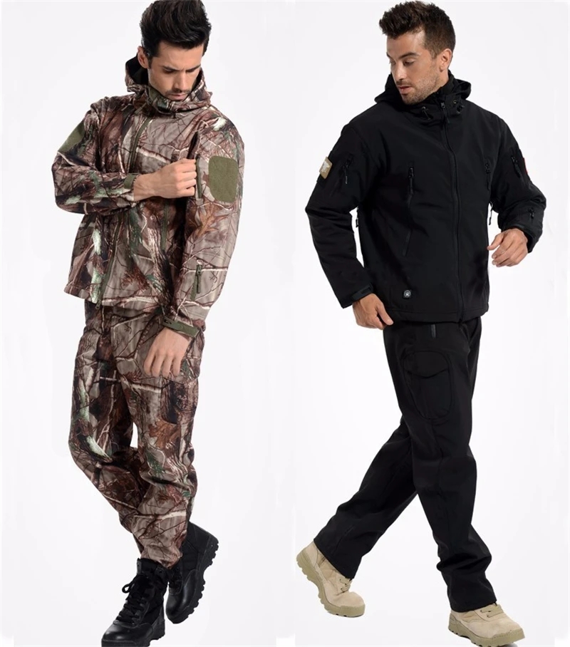 Camouflage Hunting Jacket - Jaket Taktis Cangkang Lunak Kulit Hiu