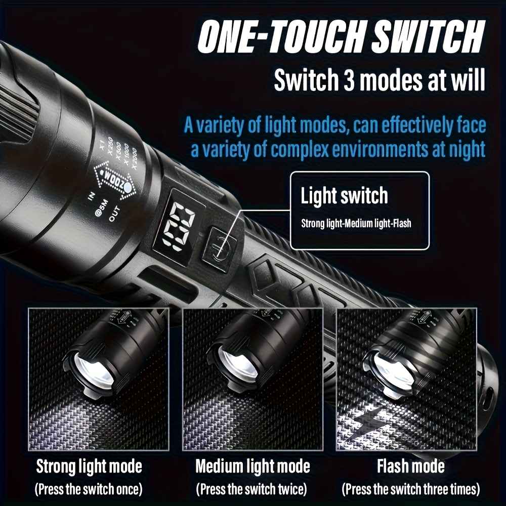 Senter Led Daya Tinggi Kuat La - Tactical Flashlight Rechargeable ulasan dan harga