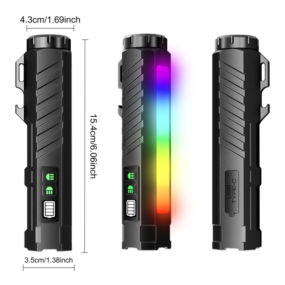 Senter Taktis Tipe-c Isi Ulang - Tactical Flashlight Rechargeable ulasan dan harga