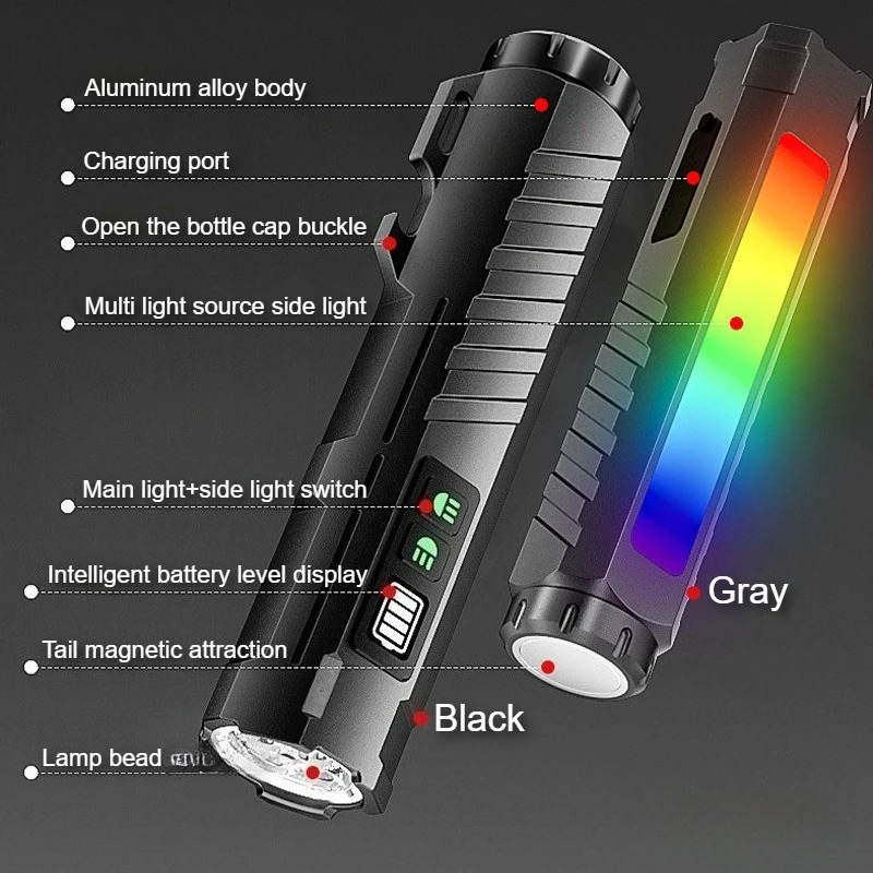 Senter Taktis Tipe-c Isi Ulang - Tactical Flashlight Rechargeable ulasan dan harga