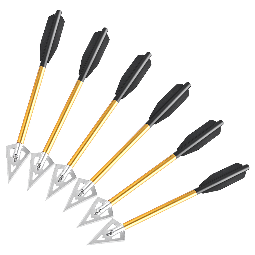 6/12pcs Panah Pendek Aluminium - Crossbow Bolt Broadhead ulasan dan harga