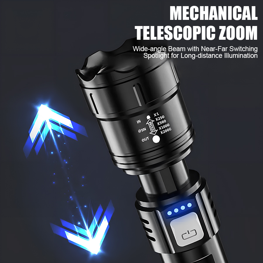 Senter LED P50 Daya Tinggi, Da - Tactical Flashlight Rechargeable ulasan dan harga