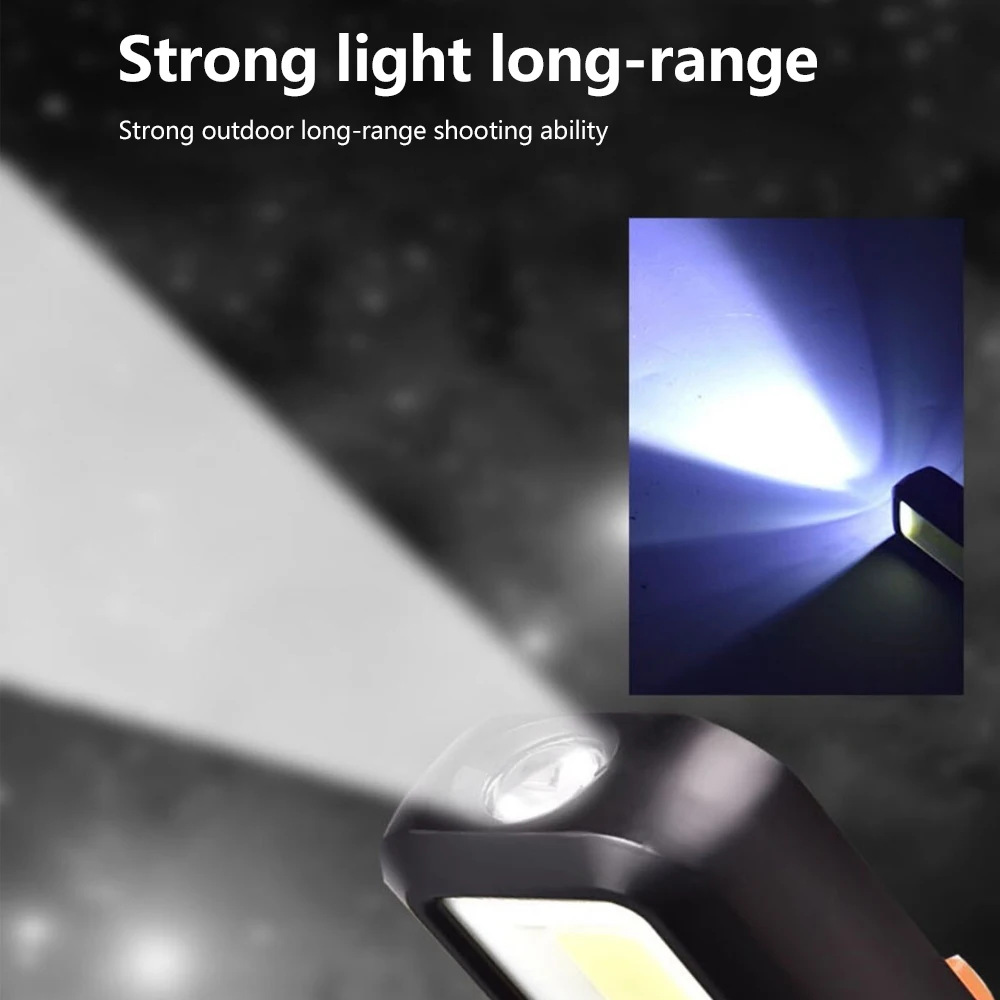 Lampu Kerja LED COB yang Kuat  - Tactical Flashlight Rechargeable ulasan dan harga