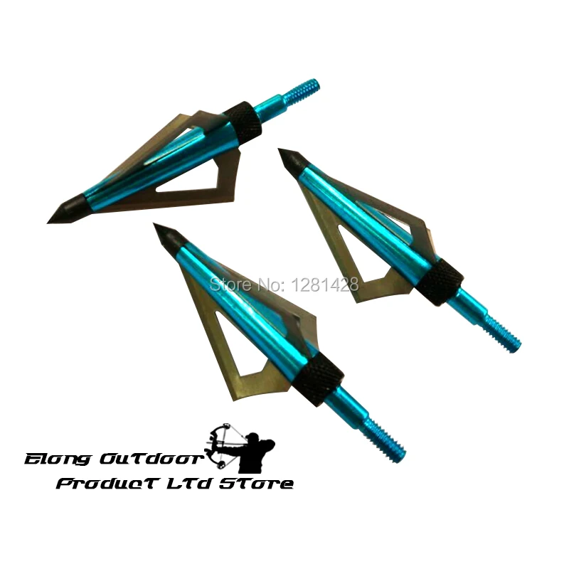 12 Buah Biru 125 Butir Broadhe - Crossbow Bolt Broadhead ulasan dan harga