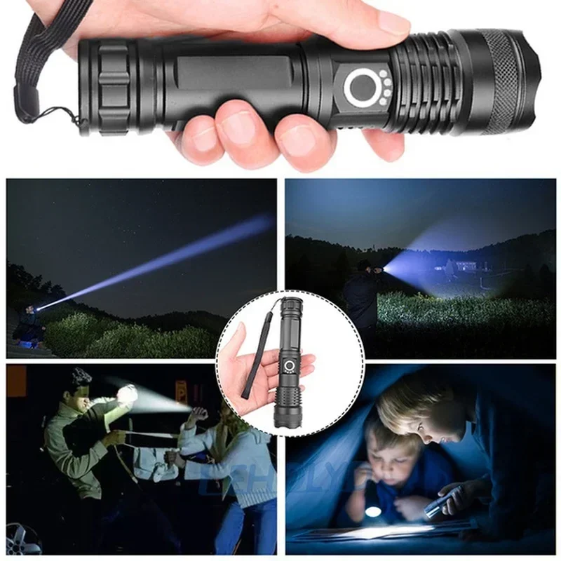 Senter Led XHP70 Daya Tinggi U - Tactical Flashlight Rechargeable ulasan dan harga