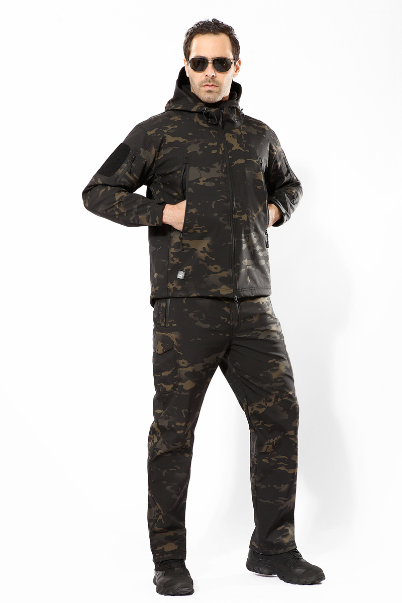 Jaket Taktis Cangkang Lunak Ku - Camouflage Hunting Jacket ulasan dan harga